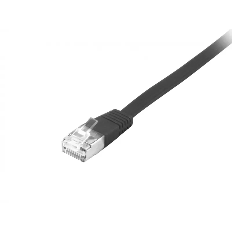 Sieťový kábel Equip Cat.6A U/FTP plochý patch kábel RJ-45 3,0 m čierny