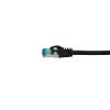 Equip Cat.6A S/FTP patch kábel, zahnutý na rovný konektor, 3,0 m, čierny