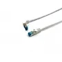 Equip Cat.6A S/FTP patch kábel, zahnutý na rovný, RJ-45, 0,5 m, biely