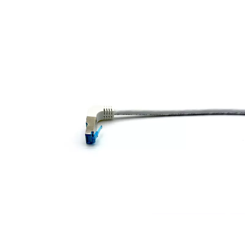 Equip Cat.6A S/FTP patch kábel, zahnutý na rovný, RJ-45, 0,5 m, biely