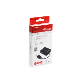 Equip 128952 rozbočovač USB 2.0 480 Mbit/s čierny