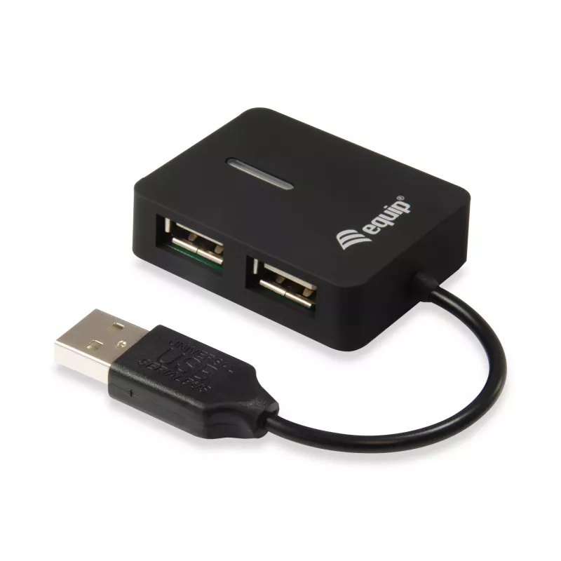 Equip 128952 rozbočovač USB 2.0 480 Mbit/s čierny