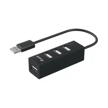 Equip 4-portový USB 2.0 hub, USB 2.0, USB 2.0, 480 Mbit/s, čierny, Čína, CE, RoHS