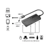 Equip 4-portový USB 3.0 hub s USB-C adaptérom