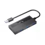 Equip 4-portový USB 3.0 hub s USB-C adaptérom
