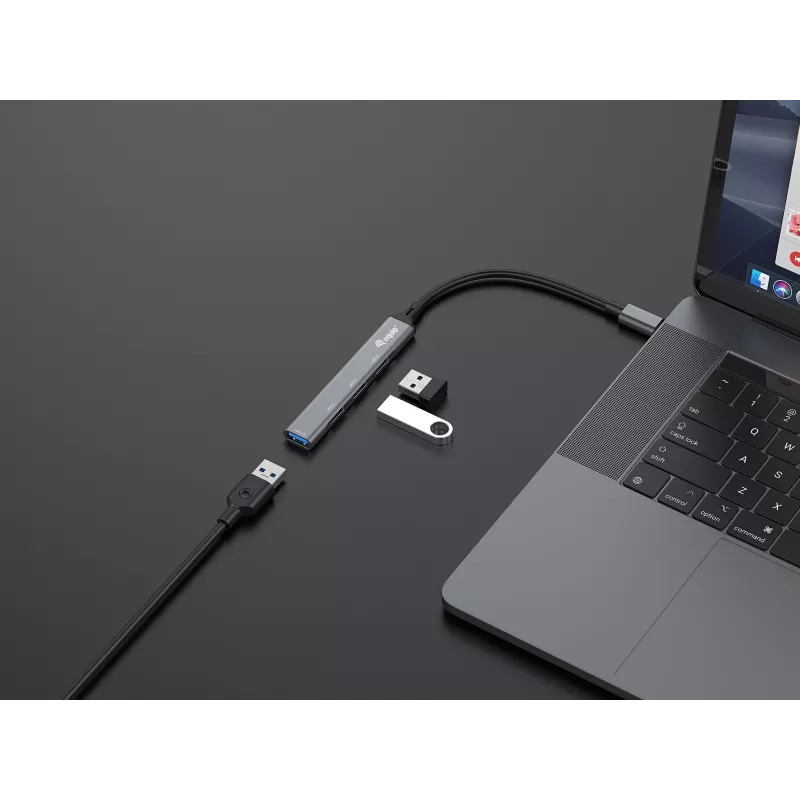USB hub Equip 4-portový USB 3.0/2.0 hub USB-C