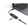 4-portový USB 3.2 Gen 1 hub Equip s USB-C adaptérom čierny 5000 Mbit/s
