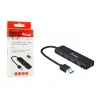 4-portový USB 3.2 Gen 1 hub Equip s USB-C adaptérom čierny 5000 Mbit/s