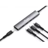 Equip 128963 rozbočovač USB-C so 4 portmi USB 3.2 Gen 1 (3.1 Gen 1), 4x USB-C, 5 Gbit/s, hliník, bez napájacieho adaptéra, čierno-strieborný