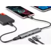 Equip 128963 rozbočovač USB-C so 4 portmi USB 3.2 Gen 1 (3.1 Gen 1), 4x USB-C, 5 Gbit/s, hliník, bez napájacieho adaptéra, čierno-strieborný