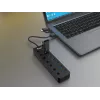 USB hub Equip 7-portový USB 3.2 Gen 1 hub s napájacím zdrojom