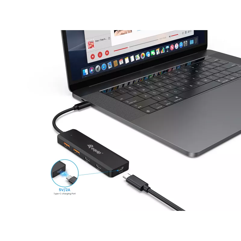 Equip USB-C 4-portový USB 3.2 Gen 2 (10 Gbit/s) hub, USB-C x 2, USB-A x 2