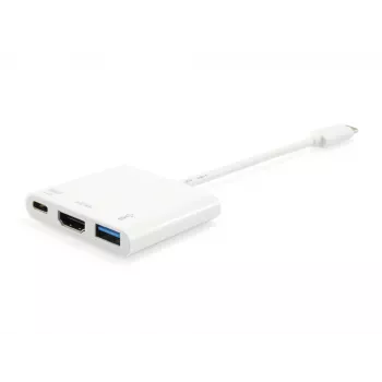 USB Type-C na HDMI konektor samica/USB A konektor samica/PD adaptér Equip 133461
