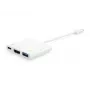USB Type-C na HDMI konektor samica/USB A konektor samica/PD adaptér Equip 133461
