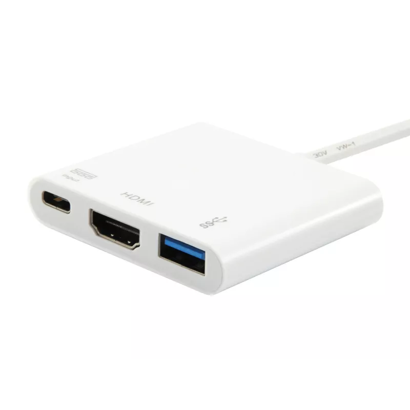 USB Type-C na HDMI konektor samica/USB A konektor samica/PD adaptér Equip 133461