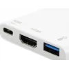 USB Type-C na HDMI konektor samica/USB A konektor samica/PD adaptér Equip 133461