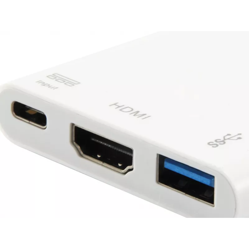 USB Type-C na HDMI konektor samica/USB A konektor samica/PD adaptér Equip 133461