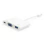 USB Type-C na VGA konektor samica/USB A konektor samica/PD adaptér Equip 133462