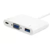 USB Type-C na VGA konektor samica/USB A konektor samica/PD adaptér Equip 133462