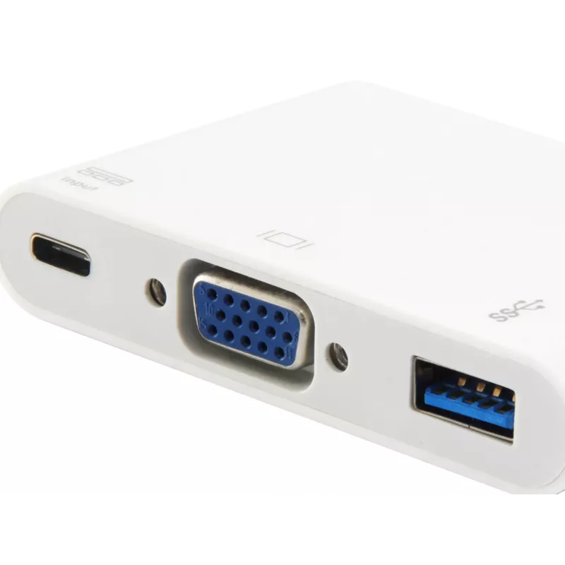 USB Type-C na VGA konektor samica/USB A konektor samica/PD adaptér Equip 133462