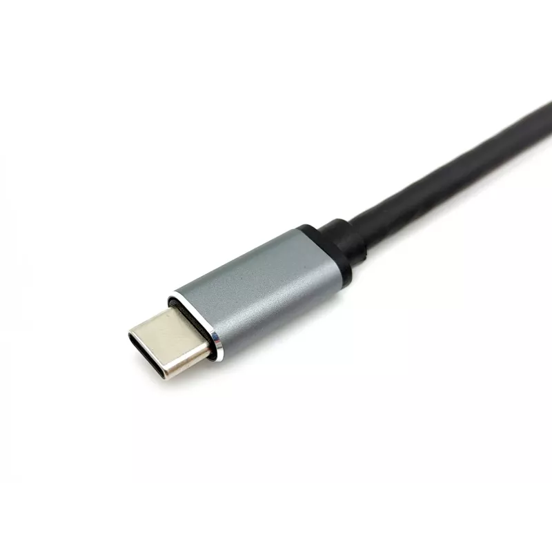 Equip USB-C 4-in-1 Dual-HDMI adaptér, USB 3.2 Gen 1 (3.1 Gen 1) Type-C, strieborný, 4K Ultra HD, 30 Hz, HDMI, hliník