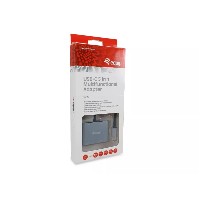 Equip USB-C 5-in-1 multifunkčný adaptér