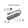 Equip USB-C 5-in-1 multifunkčný adaptér, HDMI, USB 3.2 GEN1, 100W USB PD