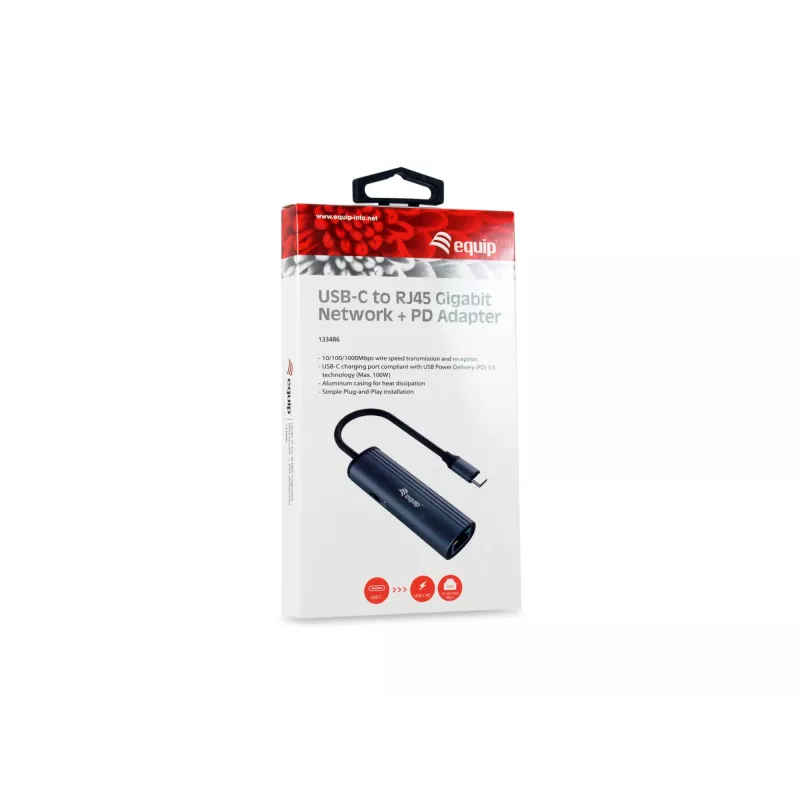 Equip USB-C na RJ45 gigabitová sieť + PD adaptér USB Type-C 100W