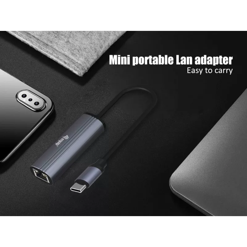 Equip USB-C na RJ45 gigabitová sieť + PD adaptér USB Type-C 100W