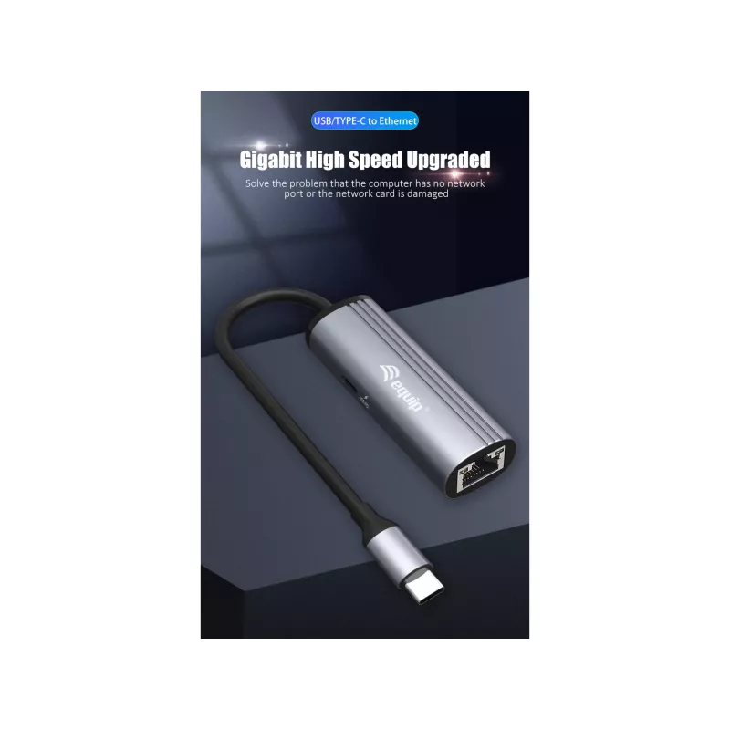 Equip USB-C na RJ45 gigabitová sieť + PD adaptér USB Type-C 100W