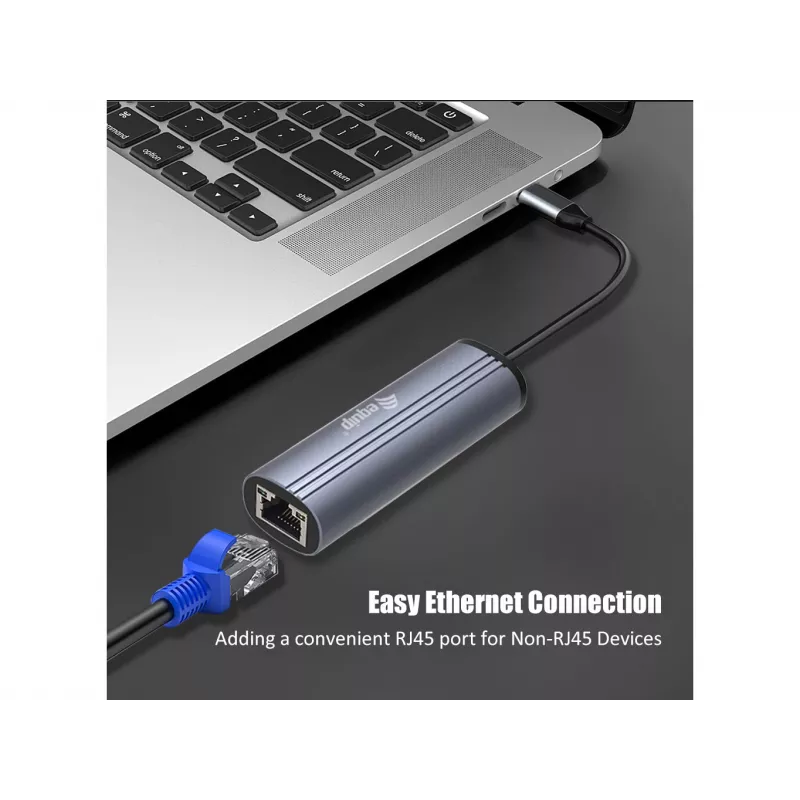 Equip USB-C na RJ45 gigabitová sieť + PD adaptér USB Type-C 100W