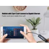 Equip USB-C na RJ45 gigabitová sieť + PD adaptér USB Type-C 100W