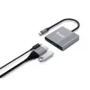 Equip 133488 adaptér 3 v 1 USB-C na HDMI / USB-A / USB PD, USB 3.2 Gen 1 (3.1 Gen 1), 4K/60 Hz, 100 W PD, hliník, čierno-sivý