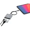 Equip 133488 adaptér 3 v 1 USB-C na HDMI / USB-A / USB PD, USB 3.2 Gen 1 (3.1 Gen 1), 4K/60 Hz, 100 W PD, hliník, čierno-sivý