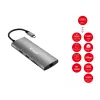 Equip USB-C 9-in-1 multifunkčný adaptér, HDMI 4K/60Hz, Gigabit-LAN, USB 3.2 GEN1, SD/TF, 100W USB PD