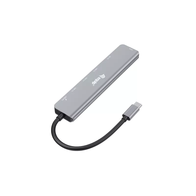 Equip USB-C 7-in-1 multifunkčný adaptér, HDMI 4K/60Hz, USB 3.2 Gen1 x3, TF/Micro SD, 100W USB PD