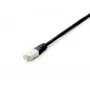 Equip Cat.6A Platinum S/FTP patch kábel, čierny, 0,25 m, 10 ks/balenie