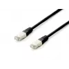 Equip Cat.6A Platinum S/FTP patch kábel, čierny, 0,25 m, 10 ks/balenie