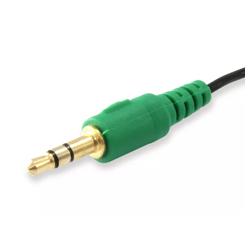 Equip audio rozbočovací kábel, čierny, 3,5 mm, 2 x 3,5 mm, konektor samica, konektor samec, polyvinylchlorid (PVC)