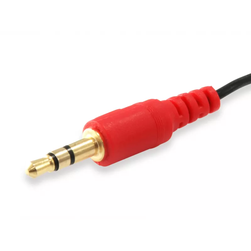 Equip audio rozbočovací kábel, čierny, 3,5 mm, 2 x 3,5 mm, konektor samica, konektor samec, polyvinylchlorid (PVC)
