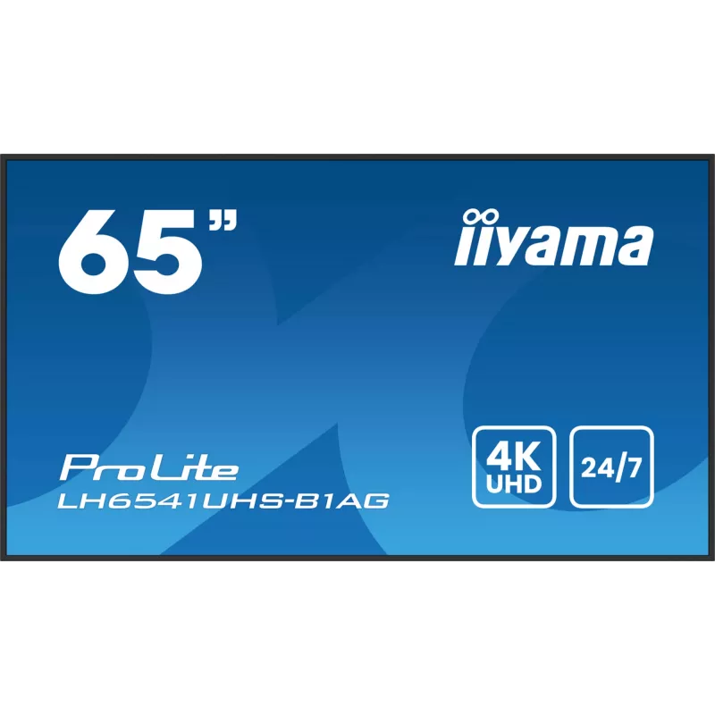 iiyama LH6541UHS-B1AG signage displej 163,8 cm (64,5 inch) LCD 500 cd/m² 4K Ultra HD čierna 24/7