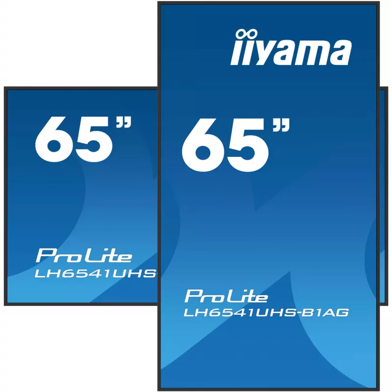iiyama LH6541UHS-B1AG signage displej 163,8 cm (64,5 inch) LCD 500 cd/m² 4K Ultra HD čierna 24/7