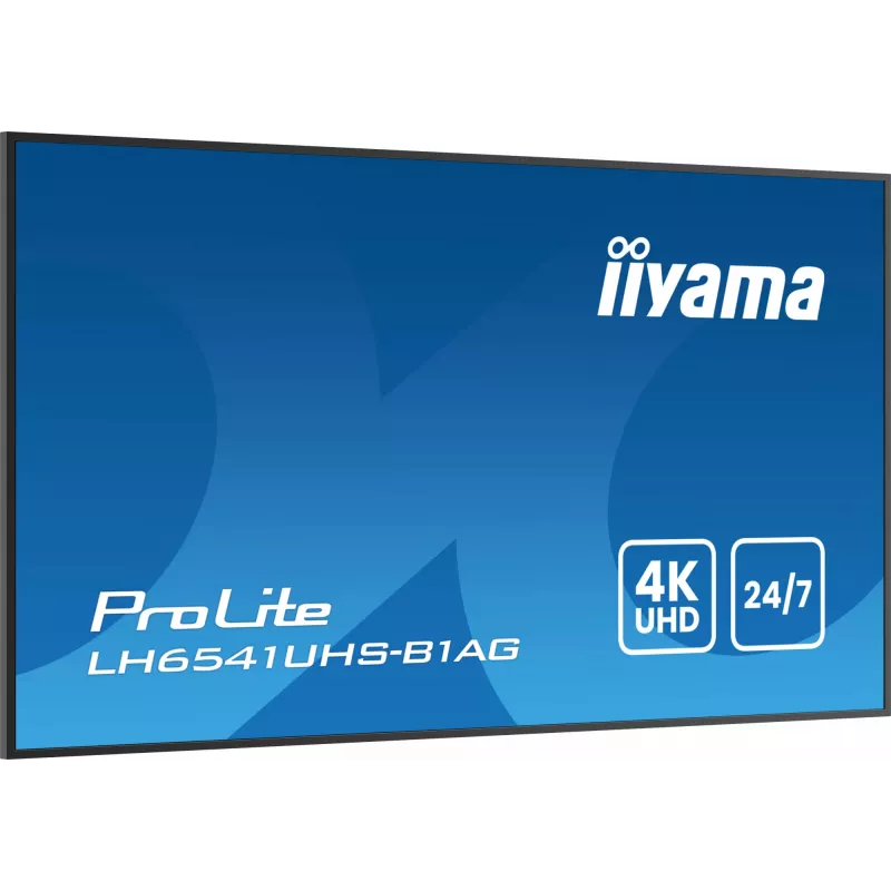 iiyama LH6541UHS-B1AG signage displej 163,8 cm (64,5 inch) LCD 500 cd/m² 4K Ultra HD čierna 24/7