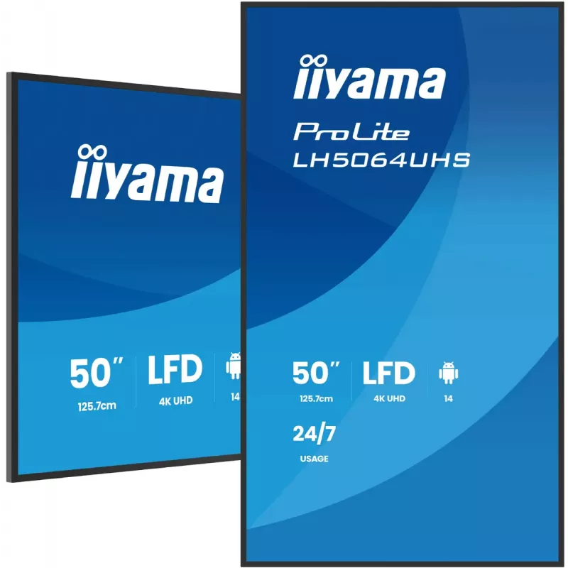 Digitálny signage plochý panel iiyama LH5064UHS-B1AG 50