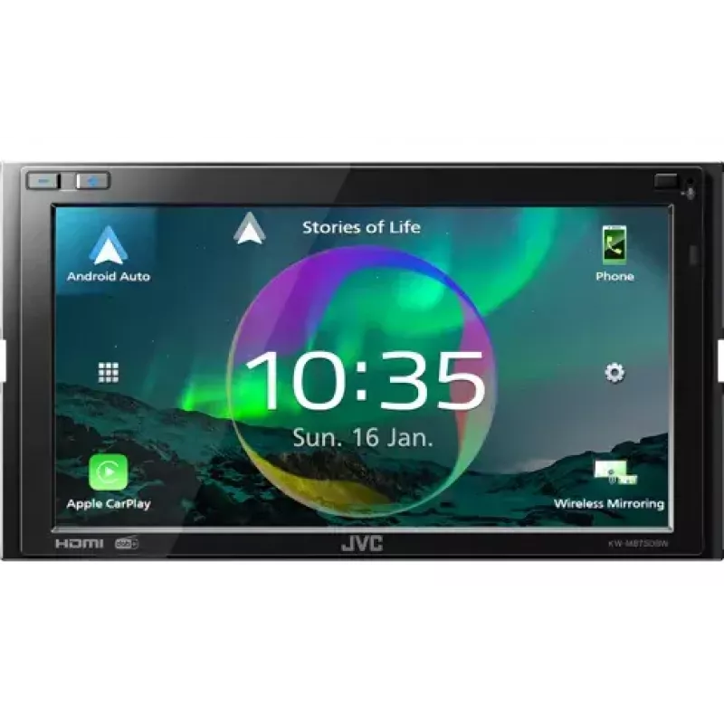 JVC KW-M875DBW autorádio čierne Wi-Fi 180 W Bluetooth