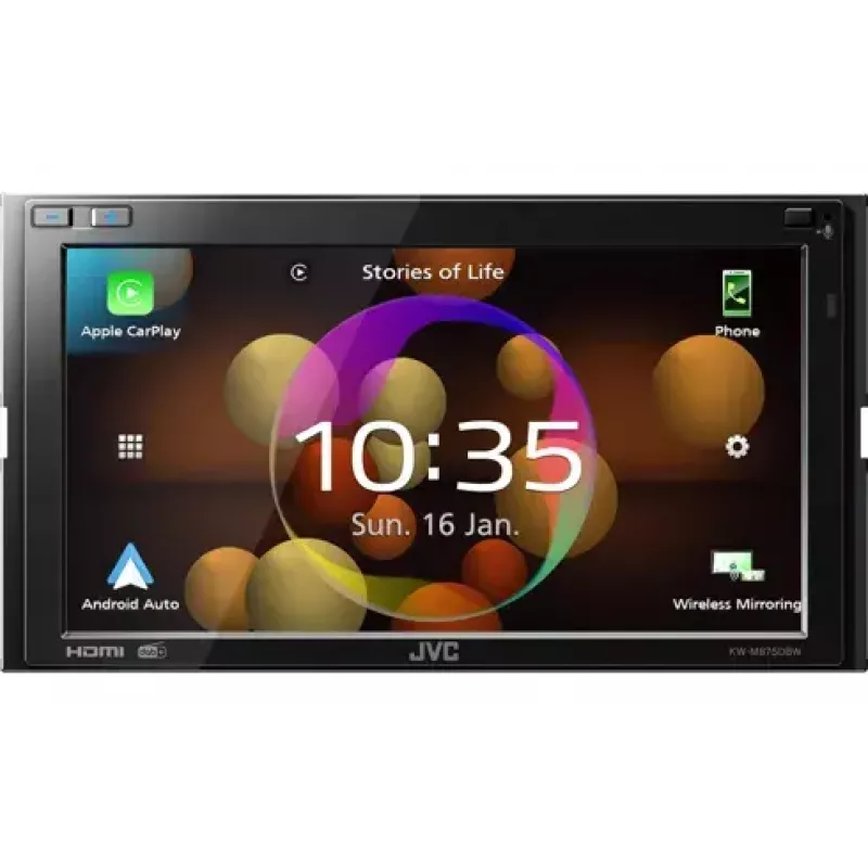 JVC KW-M875DBW autorádio čierne Wi-Fi 180 W Bluetooth