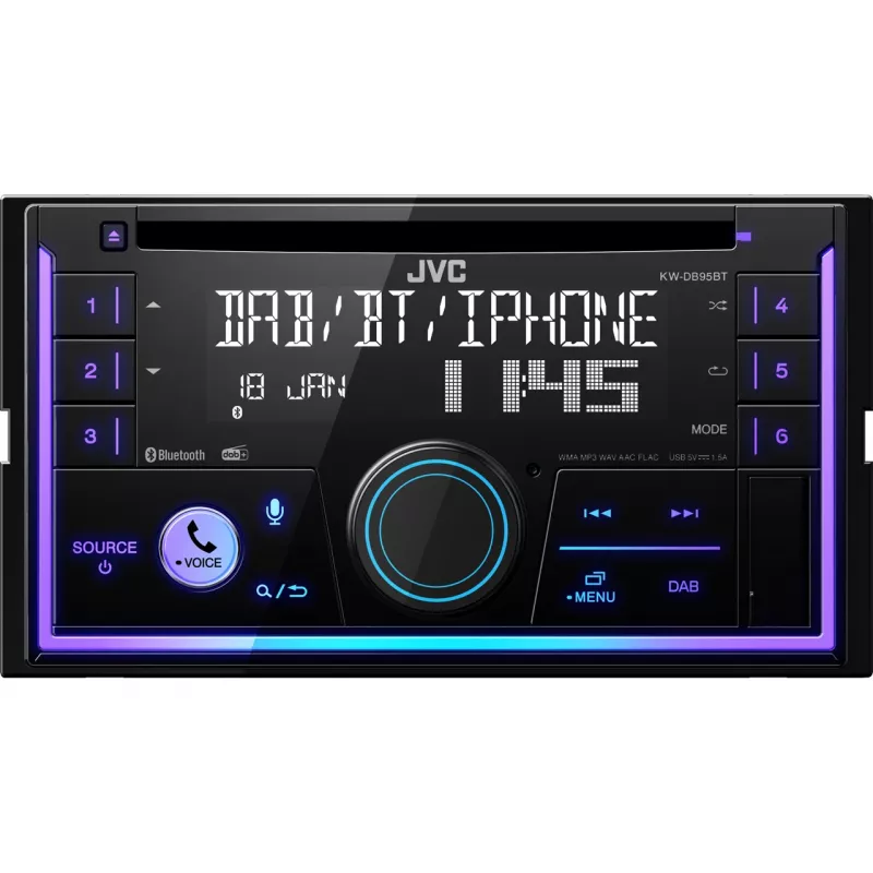JVC KW-DB95BT čierne 200 W Bluetooth