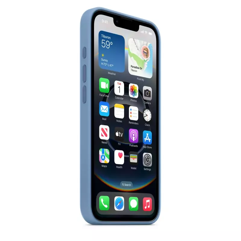 APPLE iPhone 16E – silikónové puzdro – Winterblau (MD3Q4ZM/A)
