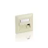 Equip 3-portová nemecká krycia doska, čistobiela, biela, ABS plast, hliník, konvenčná, ľubovoľná značka, RJ-45, 80 mm