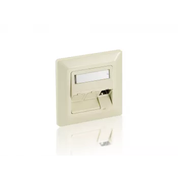 Equip 3-portová nemecká krycia doska, čistobiela, biela, ABS plast, hliník, konvenčná, ľubovoľná značka, RJ-45, 80 mm